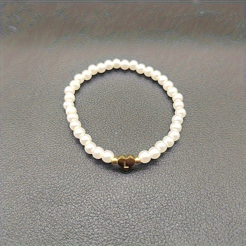 Bransoletka Chic z Inicjałem w Sercu (A–Z)