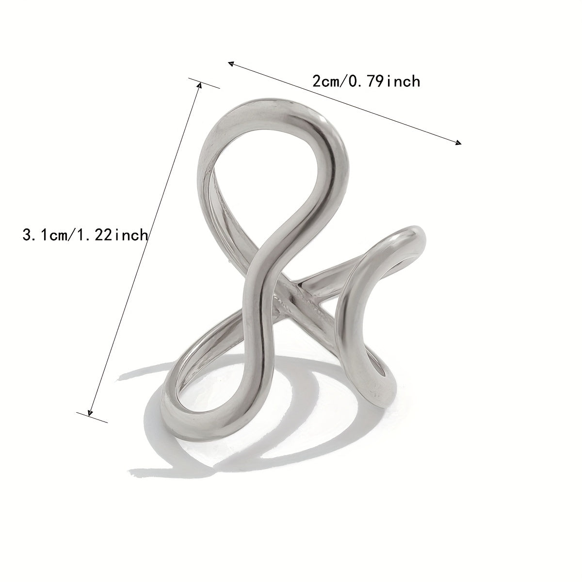 Elegancka Pierścionek z Asymetryczną Falą