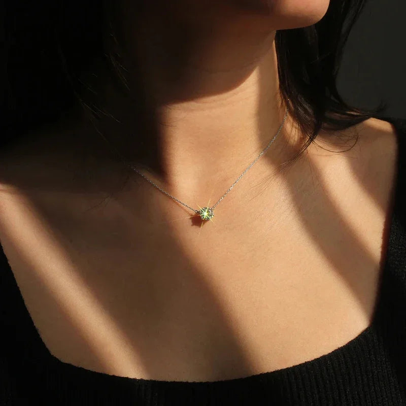 Elegancki Naszyjnik Solitaire z Kryształem