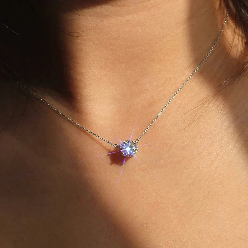 Elegancka Kolia Solitaire z Kryształem