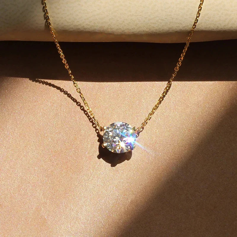 Elegancki Naszyjnik Solitaire z Kryształem