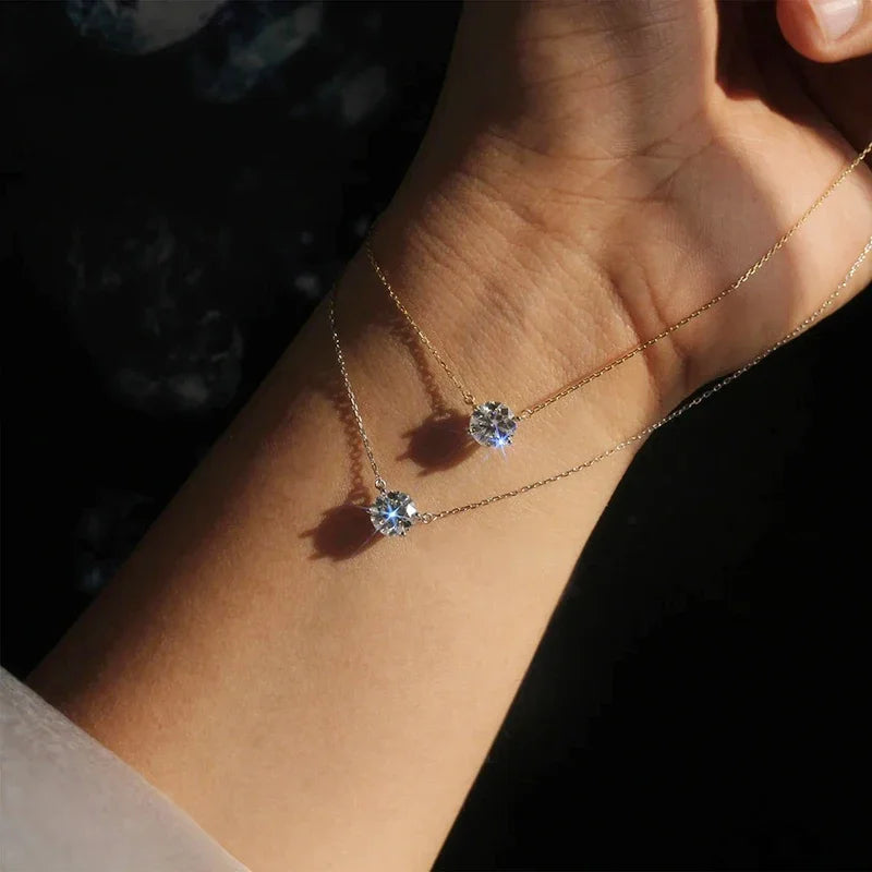 Elegancki Naszyjnik Solitaire z Kryształem